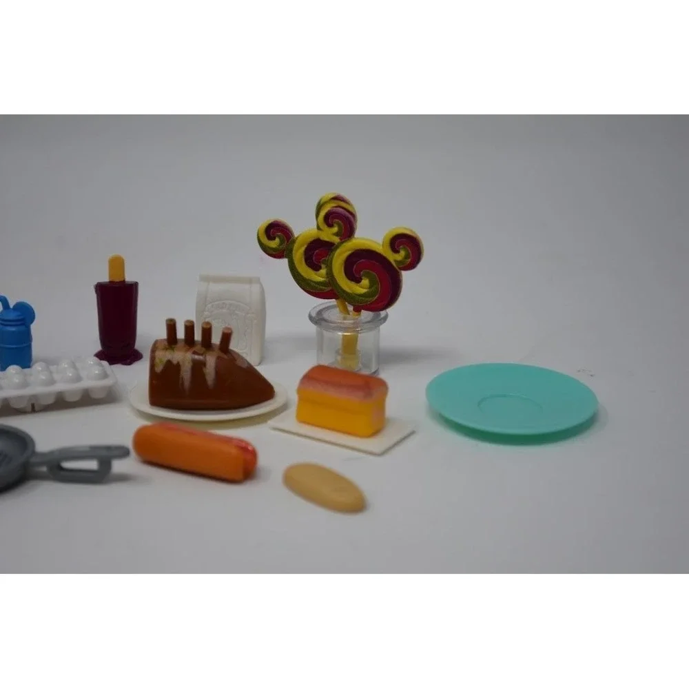 Barbie Doll Kitchen Food Accessories Lot Cake Hot Dog Eggs Cookware Play Set